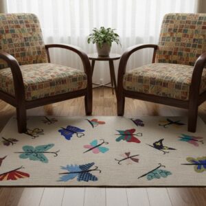 Garden Wings Butterfly Rug