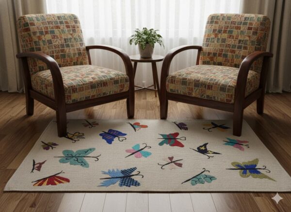 Garden Wings Butterfly Rug