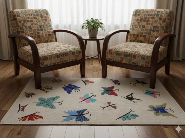 Garden Wings Butterfly Rug (60x90 cm)